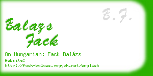 balazs fack business card